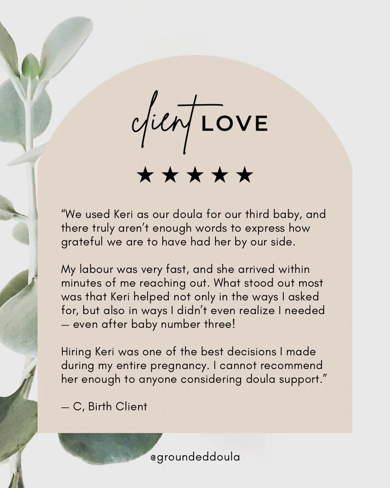Client Love 💚

Sharing some kind words from a recent birth client. 

A big misconception that I hear a bunch is that doulas are for new parents only. Heck no! Growing families deserve and need support too! 

Having someone in your corner in that is 