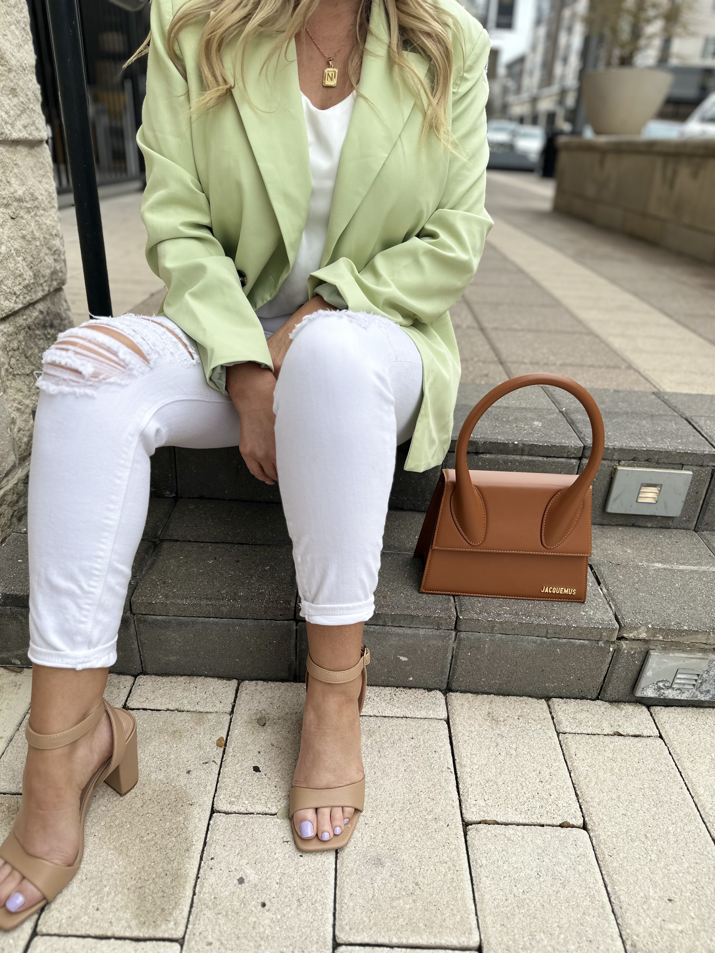 Luxury handbag - Mini Jacquemus bag in light brown leather