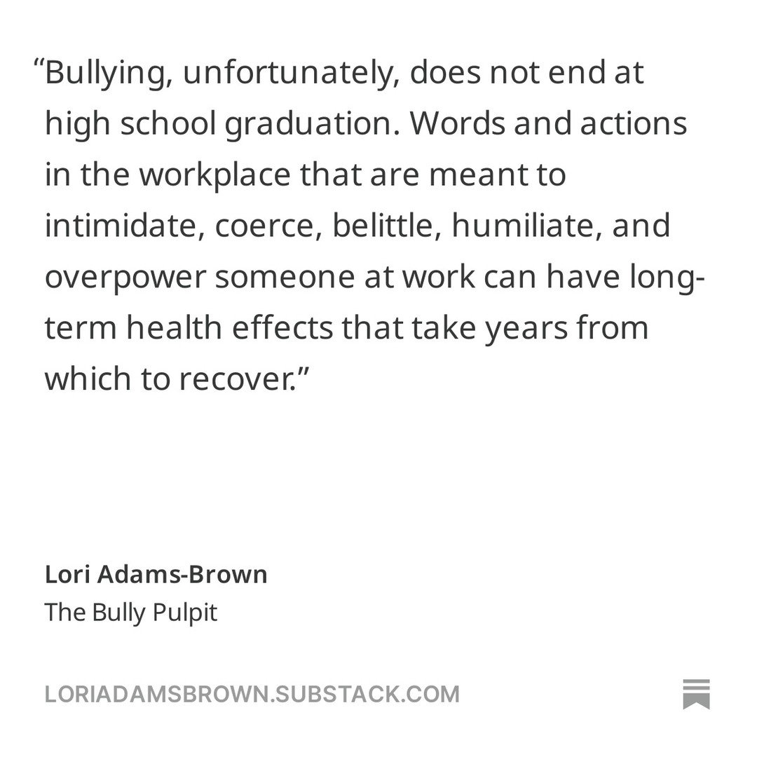 Looks like I've gotten a bunch of new followers on @Substack with this latest article about my experience of being bullied in my workplace in a hostile work environment years ago.

If you are dreading going back to work tomorrow due to #workplacebull