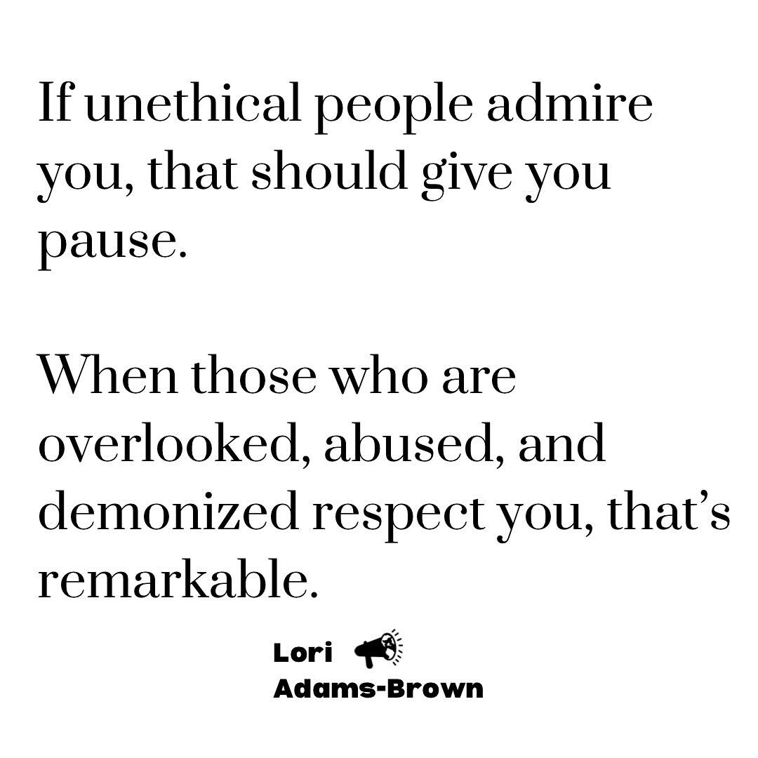 Have you ever stopped to think about who admires you? 🤔 It&rsquo;s an intriguing concept that reveals so much about our character and the impact we have on others. 

&ldquo;If unethical people admire you, that should give you pause.&rdquo;

This sta