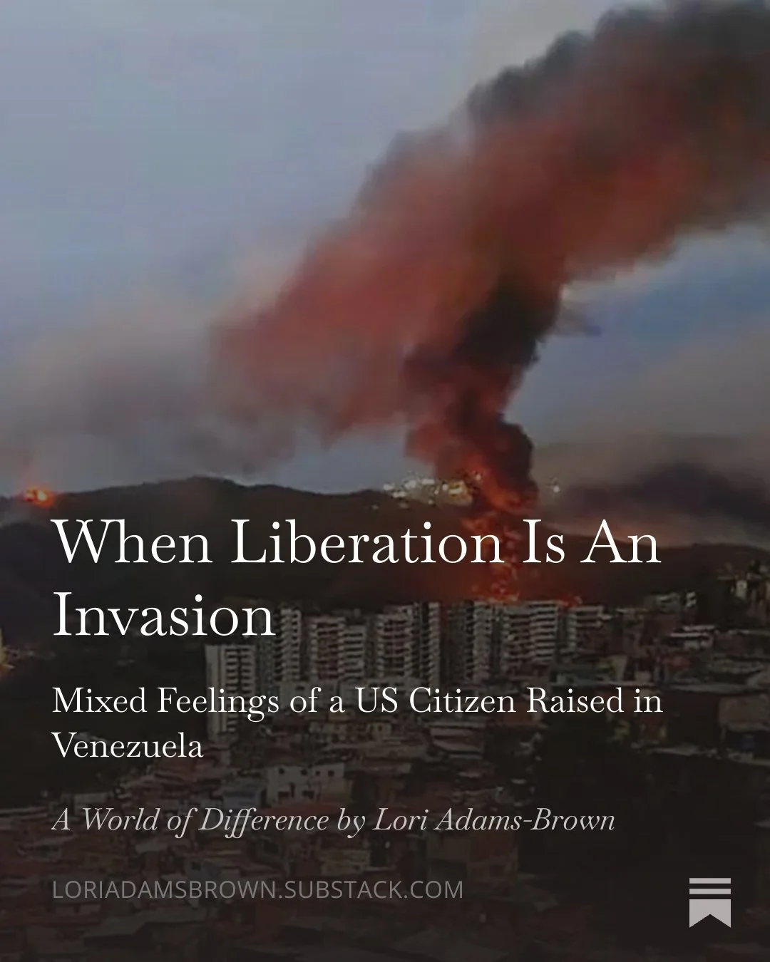 I stayed up on the night January 2nd until 3 a.m., watching the land of my childhood be bombed.

The notification came through our family text thread first- my brother&rsquo;s link to a shaky video showing streaks of light over Caracas, the unmistaka