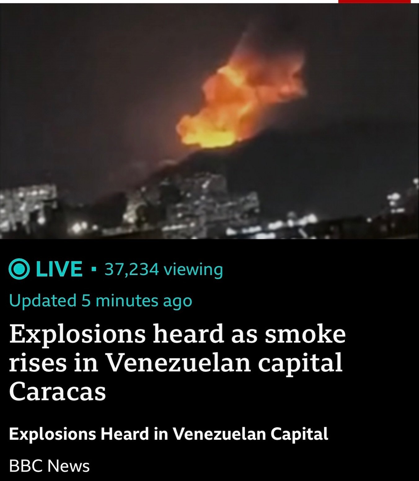 Crying and terrified for those who are suffering tonight in Caracas.

Venezuela 🇻🇪

#Venezuela #caracas #peaceonearth