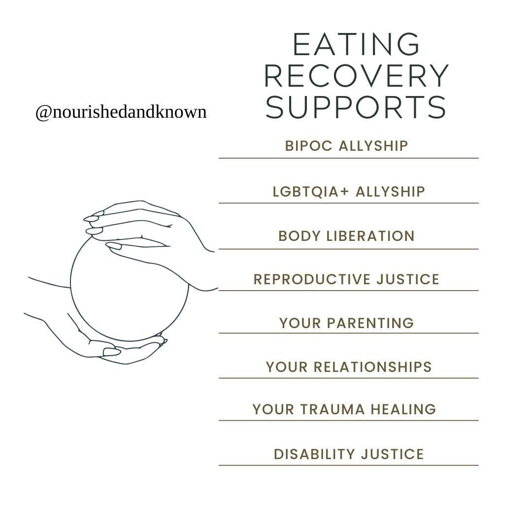 Eating recovery is as important now as ever. It's time to make peace with our bodies so we can uplift bodies everywhere. #eatingrecovery #mentalhealth #counseling #traumainformed #edrecovery #haes #riotsnotdiets