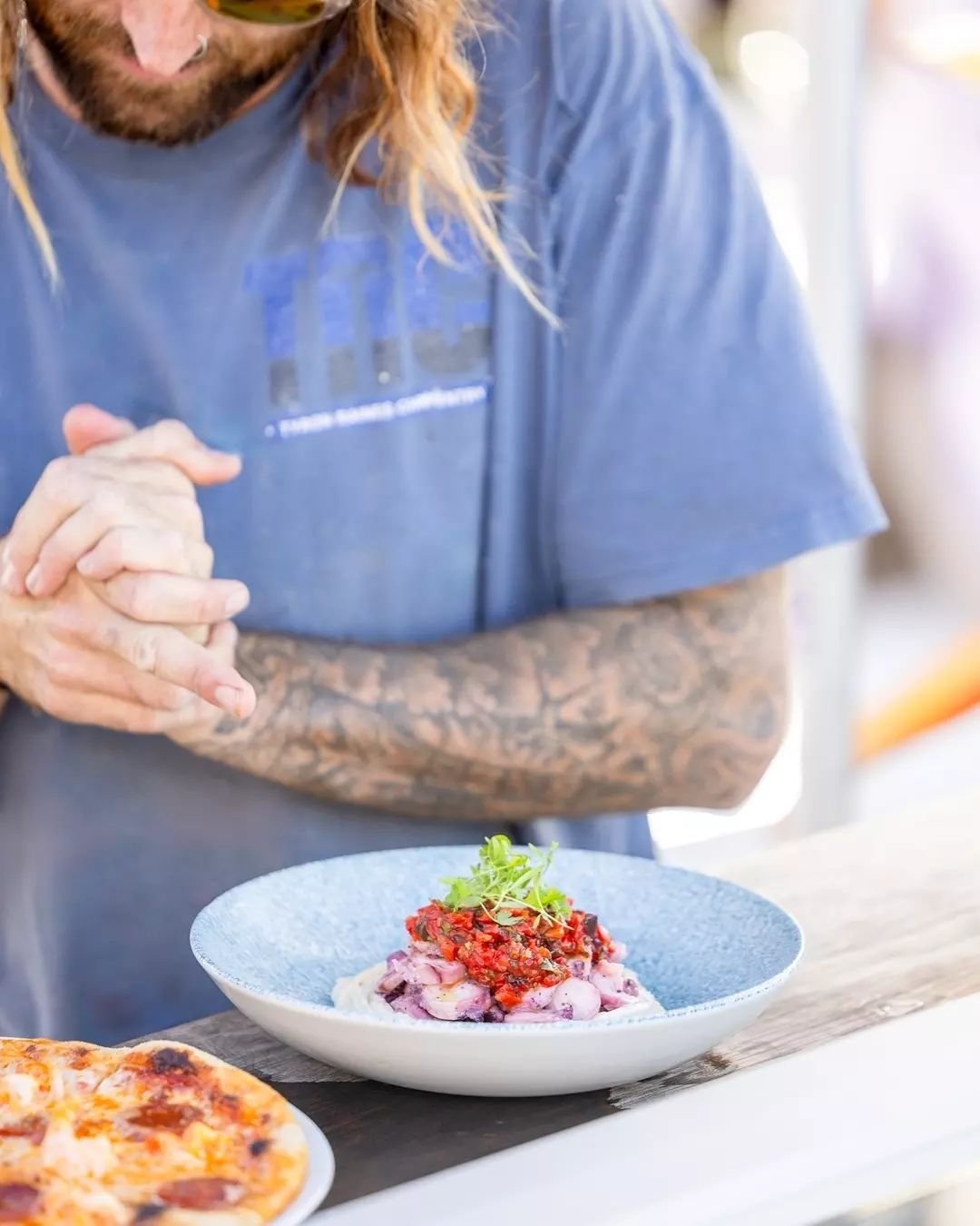 Step up your Tradie Friday game with our Fremantle Octopus with a velvety chickpea puree, red pepper and tangy olive salsa and a dash of fresh micro coriander. Eeow! 🐙🌶️