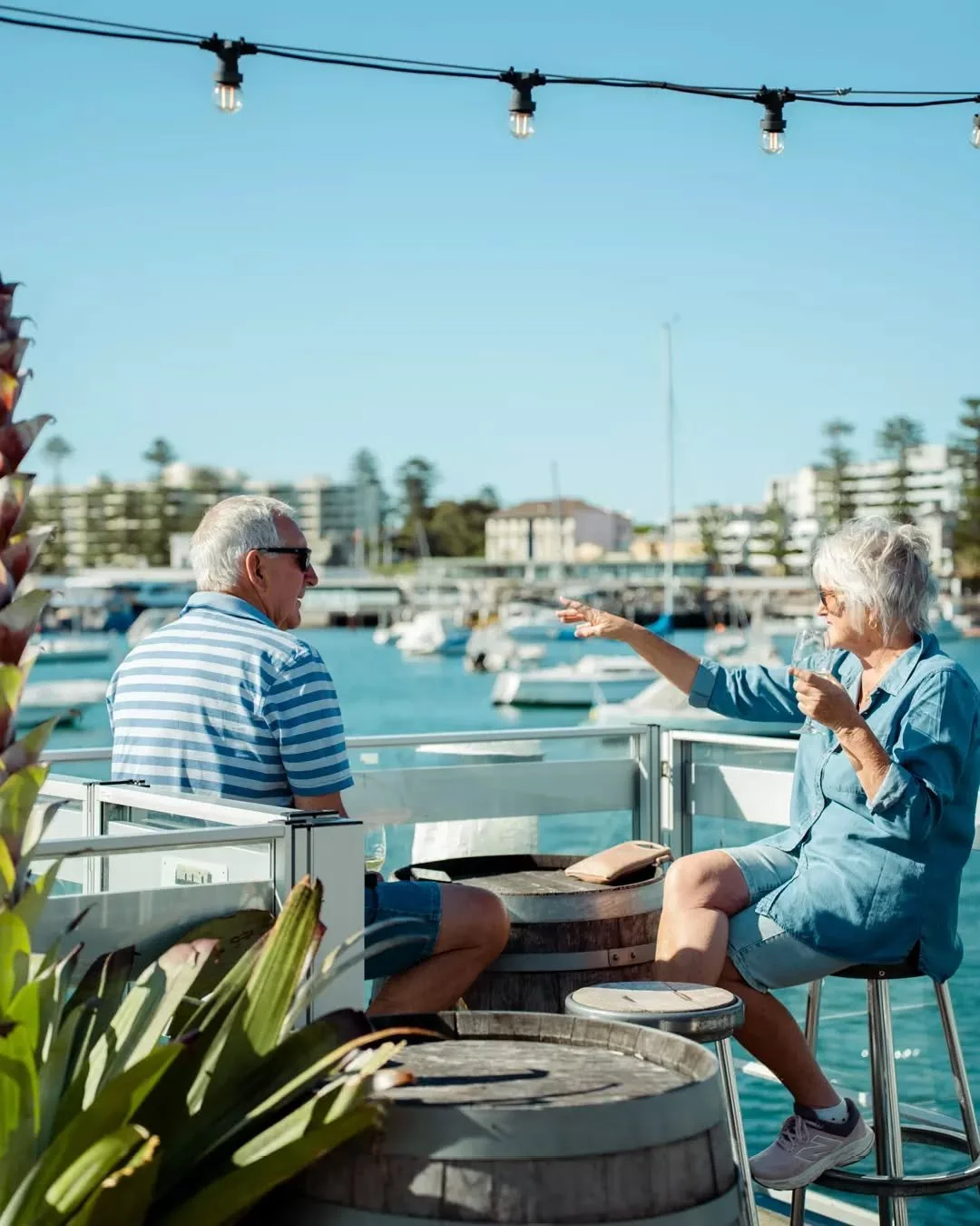 Afternoon drinks on the deck, harbour breeze rolling in, and nowhere else you need to be. This is the move.