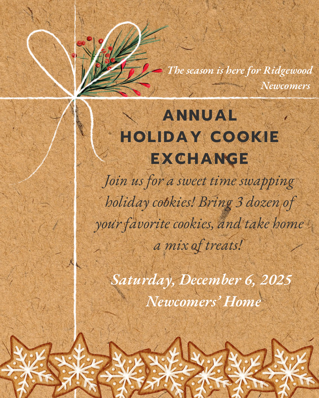 Annual Ladies' Holiday Cookie Exchange