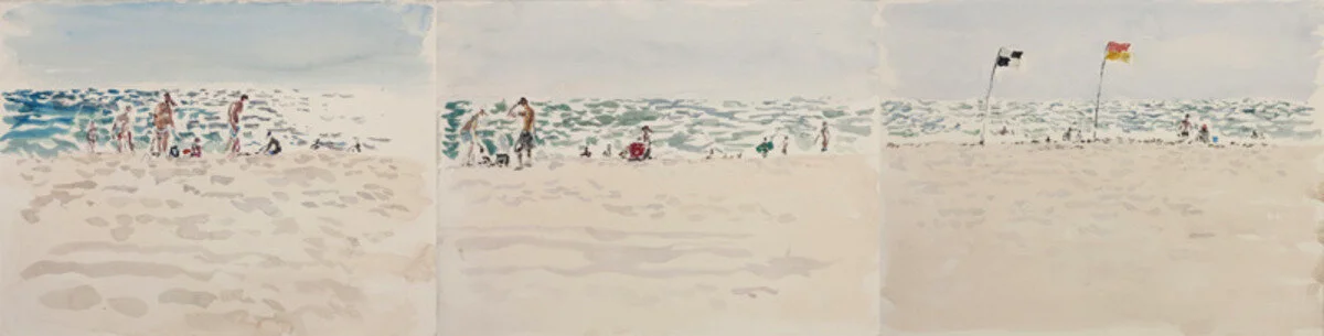 Windy afternoons, Sorrento  2017  watercolour on paper  23 x 90cm