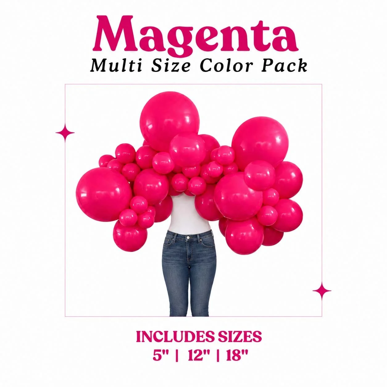 Magenta  Balloon Pack
