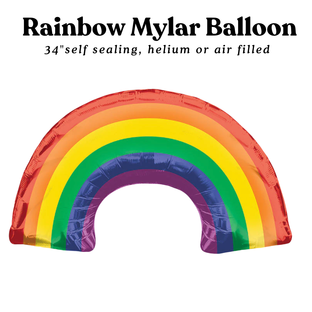 Rainbow Mylar Balloon