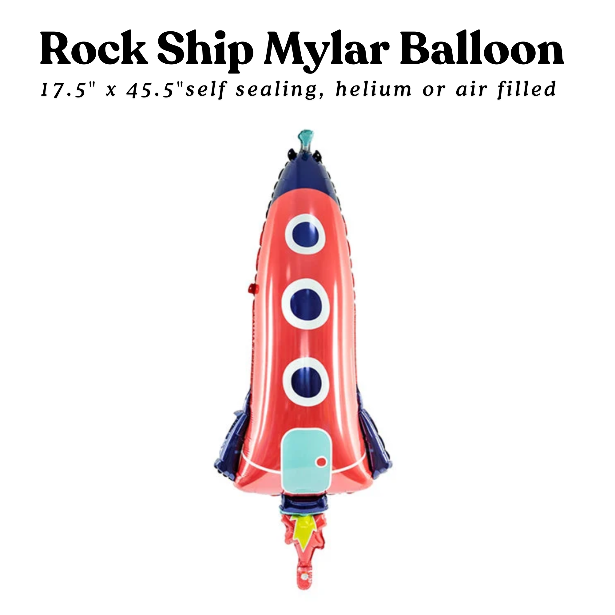 Rocket Ship Mylar Balloon