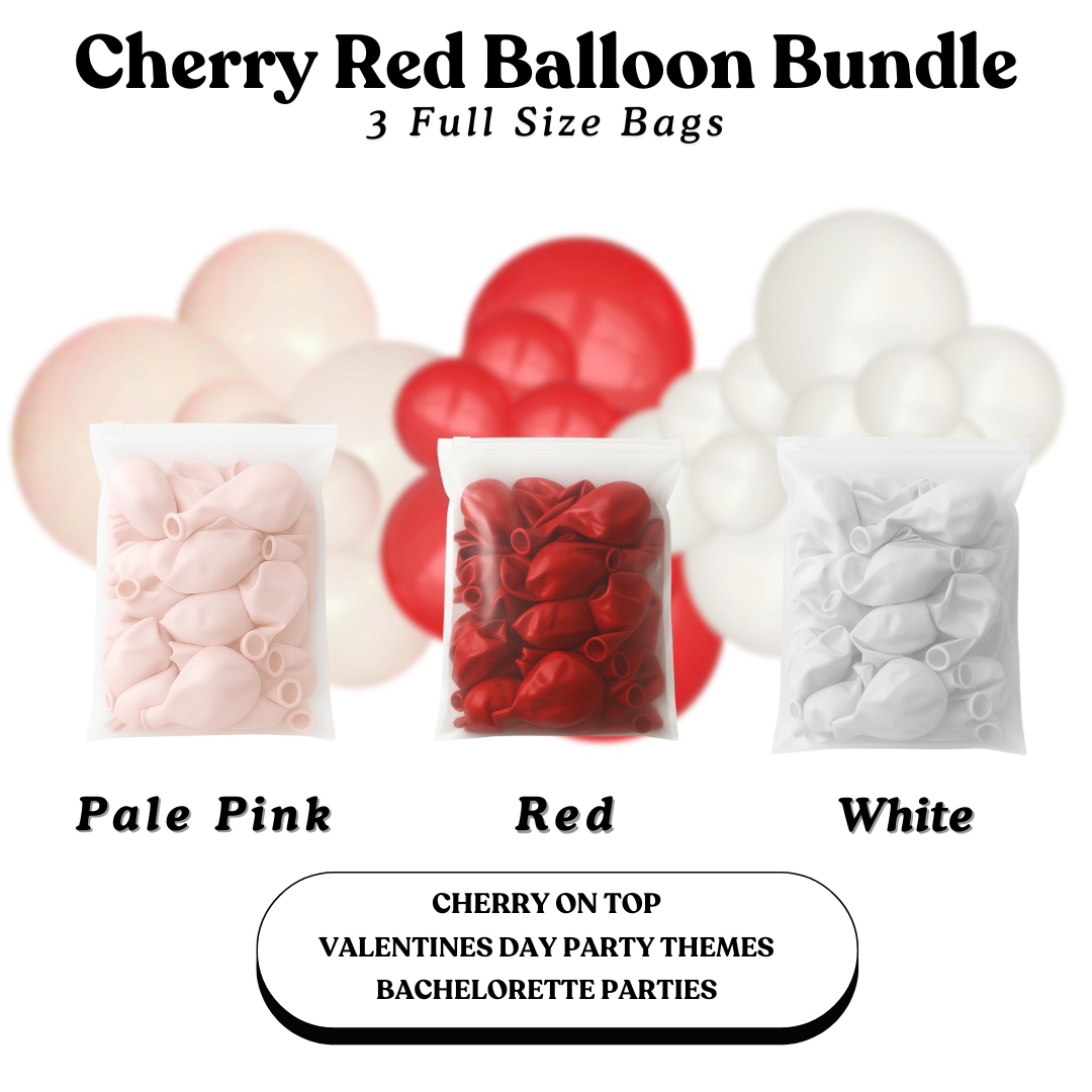 Cherry Red Balloon Bundle