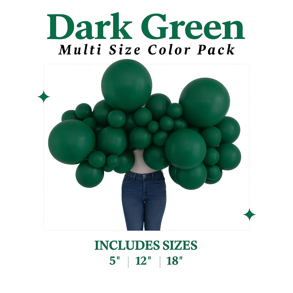 Dark Green Balloon Multi Pack