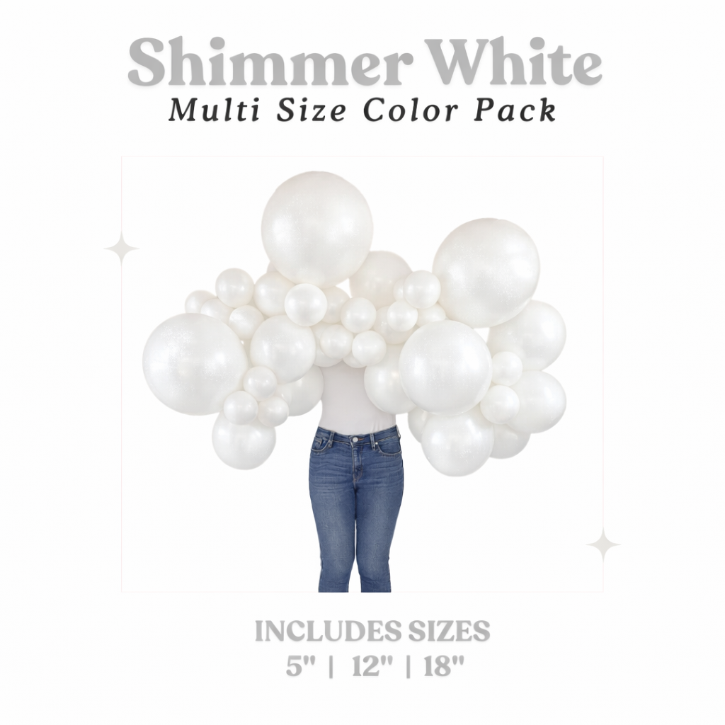 Shimmer White Balloon Pack