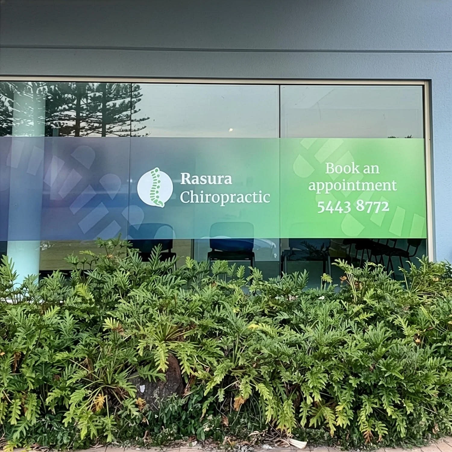 Front of the Rasura Chiropractic clinic in Alexandra Headland, Sunshine Coast, QLD