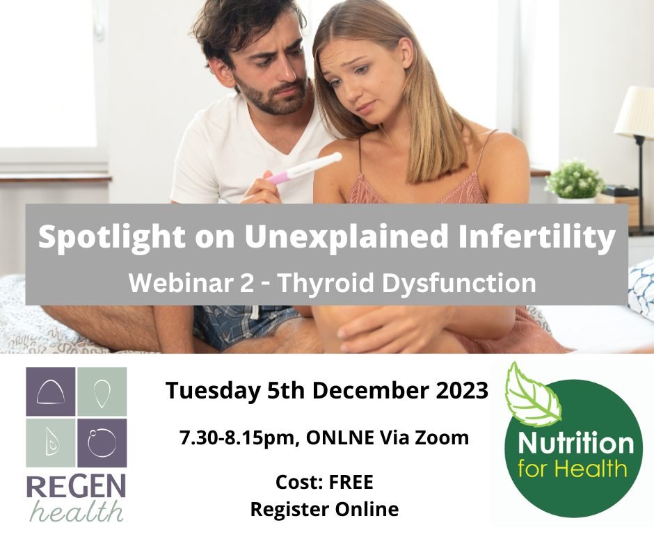 Join fertility practitioners Rose Riley from Regen Health and Catherine Garney from Nutrition for Health NZ as they discuss undiagnosed thyroid dysfunction and how it can be a common reason for unexplained infertility. 
Rose and Catherine will discus