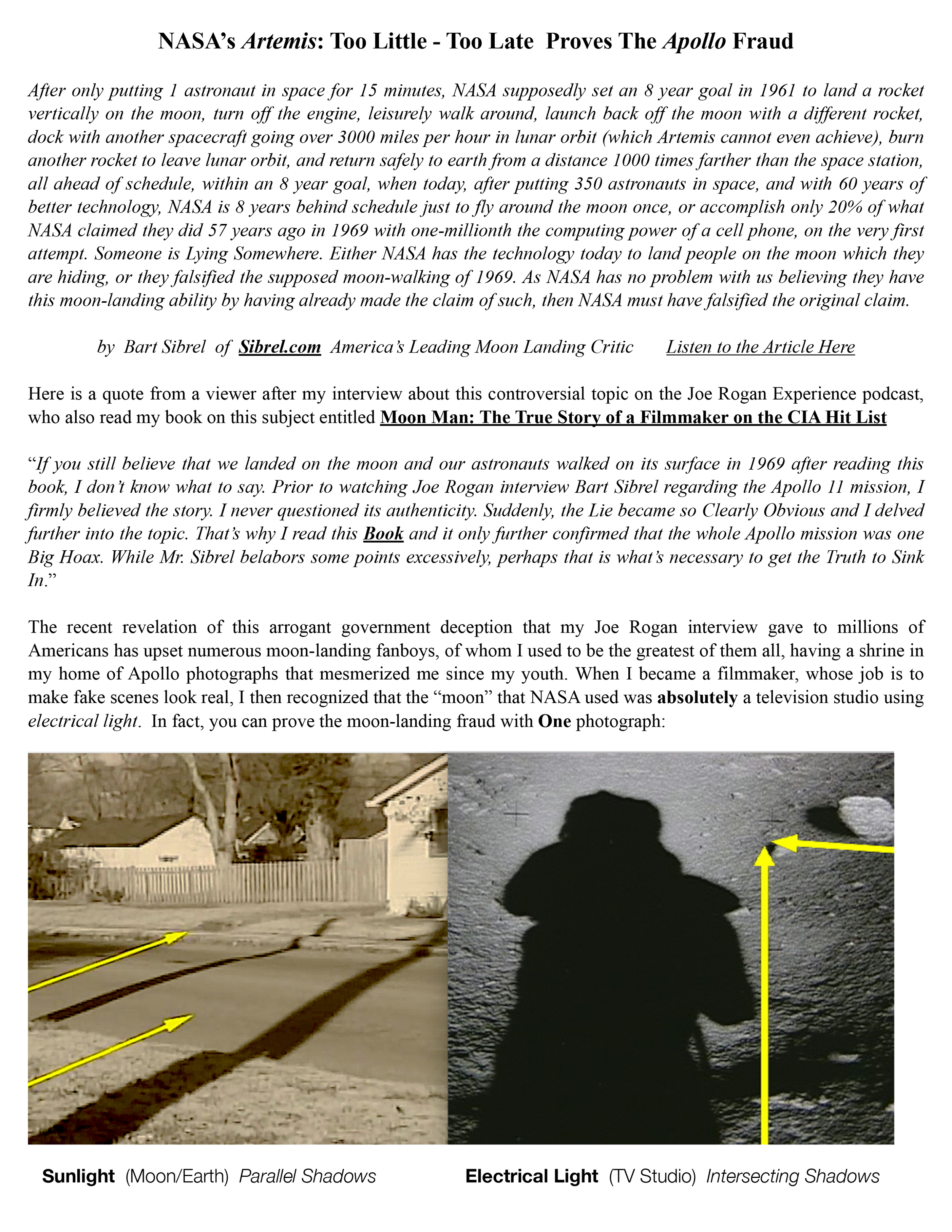 NASA'S Artemis - Too Little - Too Late Proves The Apollo Fraud