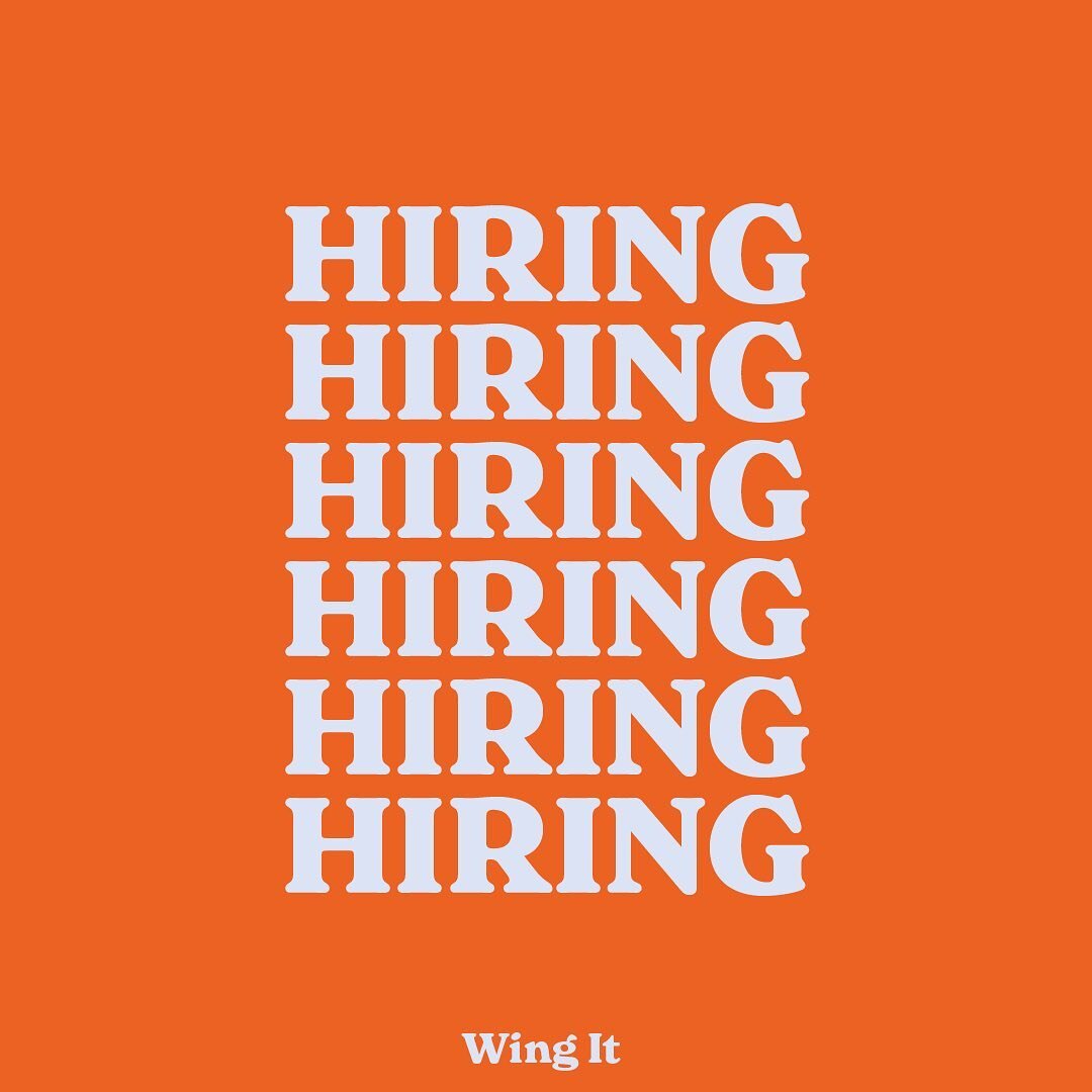 HIRING HIRING HIRING 

Yep. We need more hands in the Hatch. Drop us a DM if you would like to join the team. We will try get back to as soon as we can! 

If you have messaged before, we will be in touch! 

#WingItBelfast #Hiring #NewJobs #WingIt