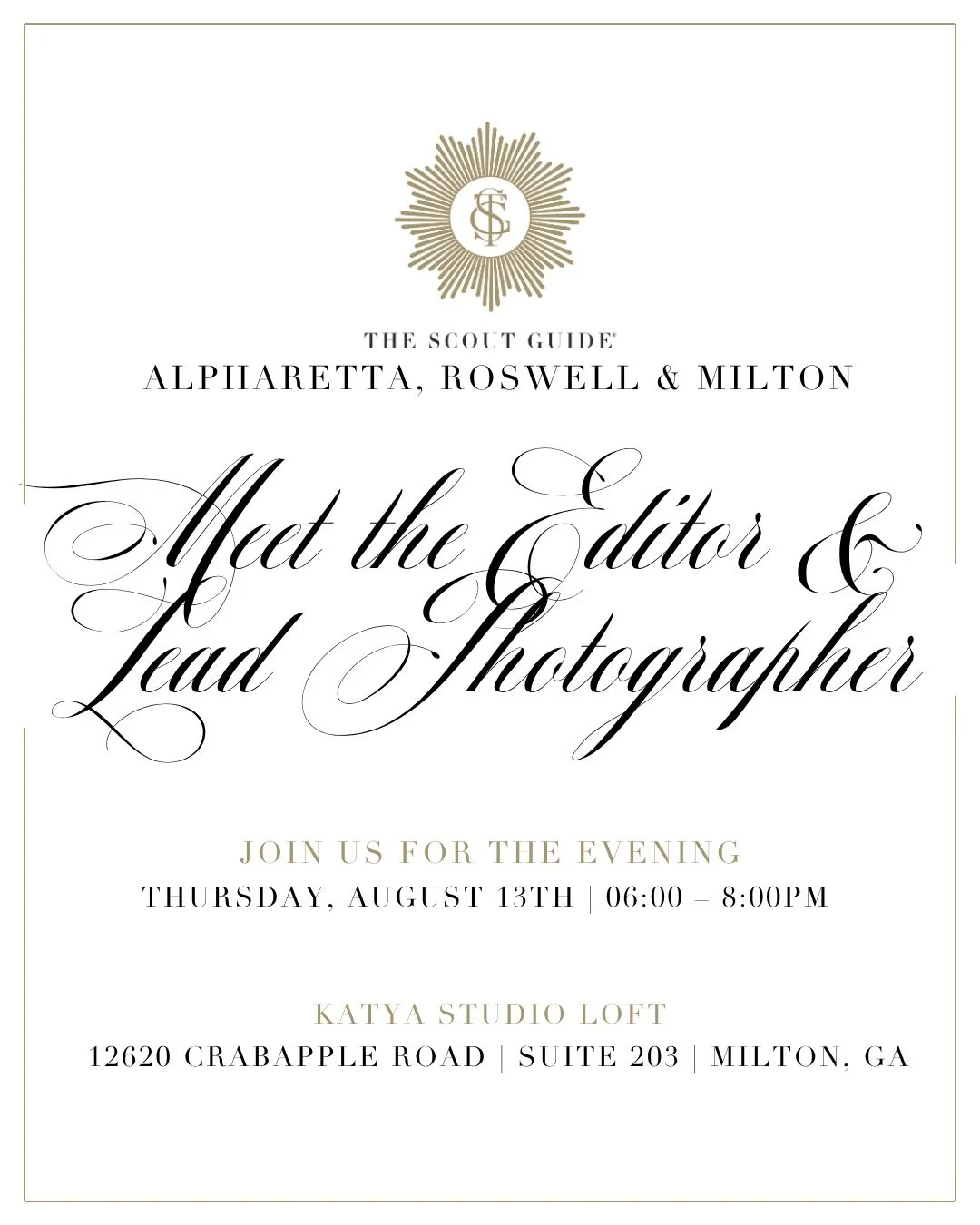 A new chapter of The Scout Guide Alpharetta, Roswell &amp; Milton is about to begin, and we'd love for you to be part of it.

Join us as we welcome Nancy Gilfillan, our new Editor, and celebrate the kick off of Volume 4. I'm honored to be partnering 