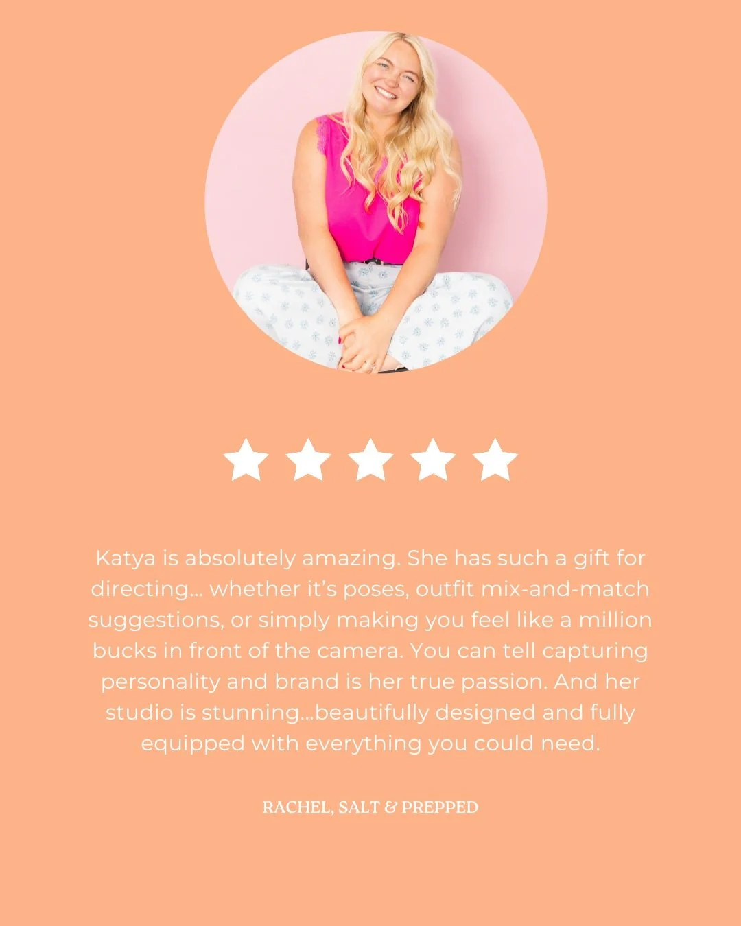 Thank you so much @saltandprepped.atl for this beautiful review! It means the world to me that you felt so supported and confident in front of the camera. Capturing someone&rsquo;s personality and brand is truly what I love most&mdash;and I&rsquo;m s