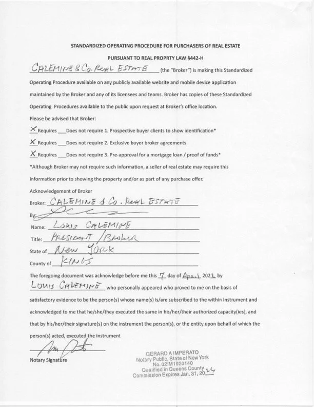 Standard Operating Procedure — Calemine & Co. Real Estate