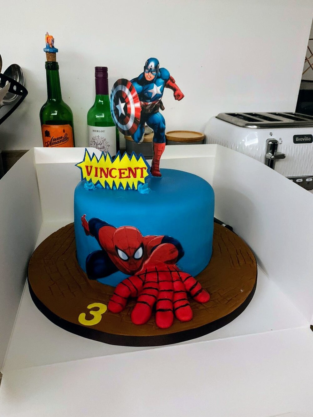 Spiderman/ Captain America Cake — 