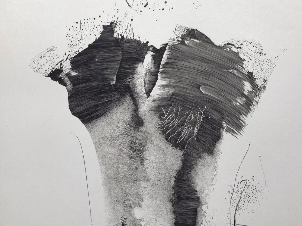 Phusis II, Catherine Gillet, gravure au burin. Exposition Récits, Galerie looloolook, 2026