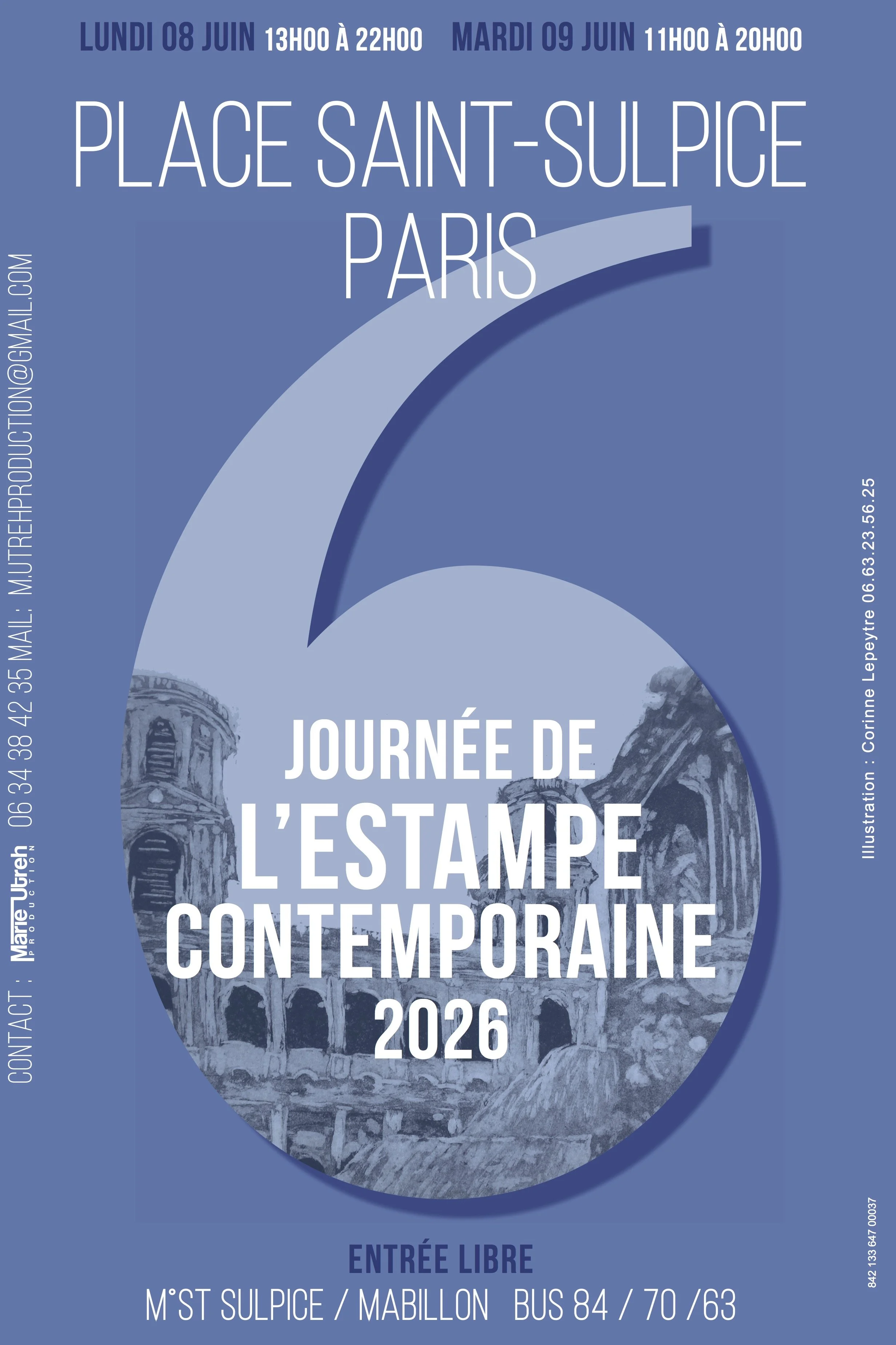 Journée de l'estampe contemporaine 2026, Place Saint-Sulpice Paris 6e
