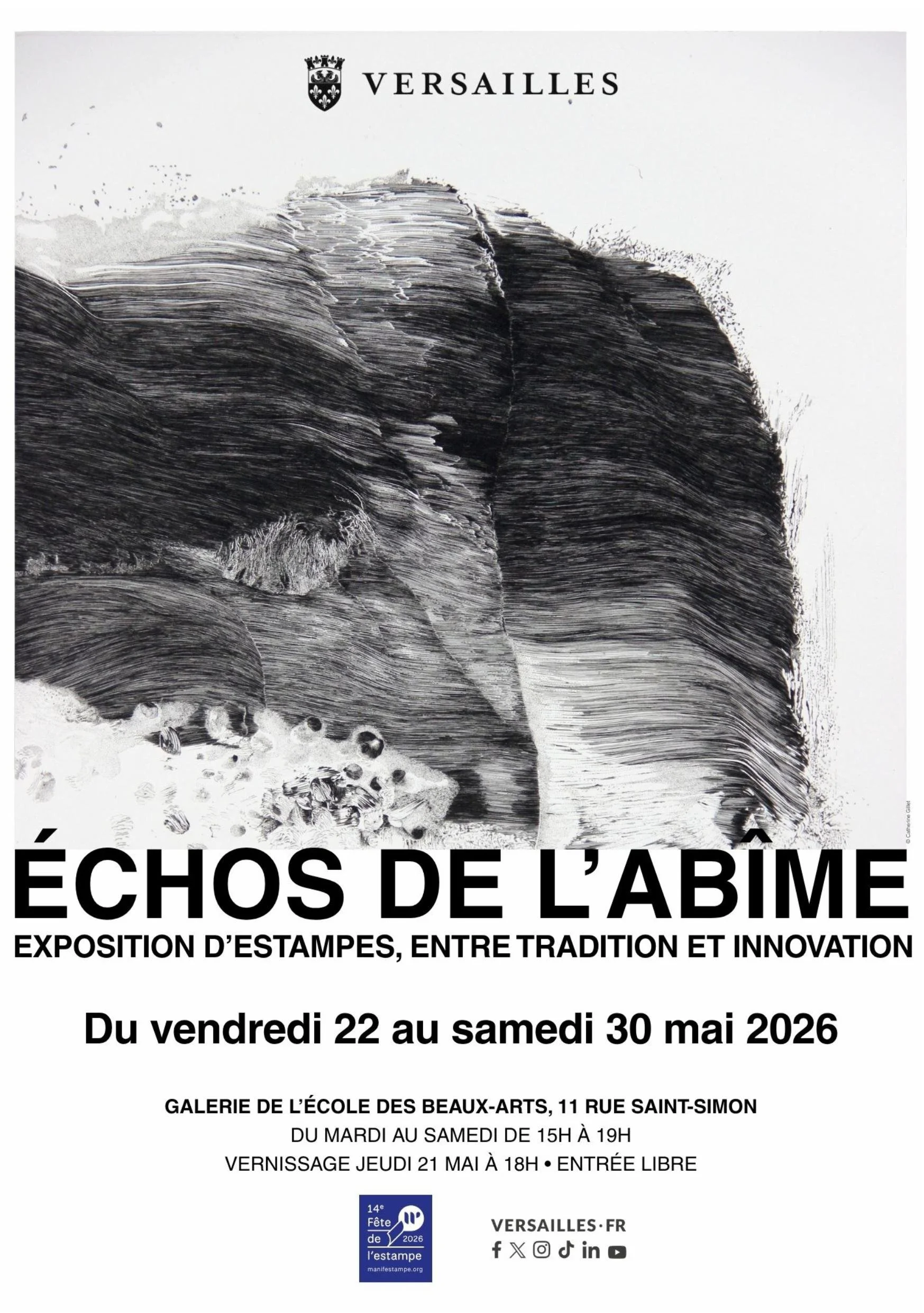 Echos de l'abîme, exposition estampe contemporaine, Versailles,22-30 mai 2026