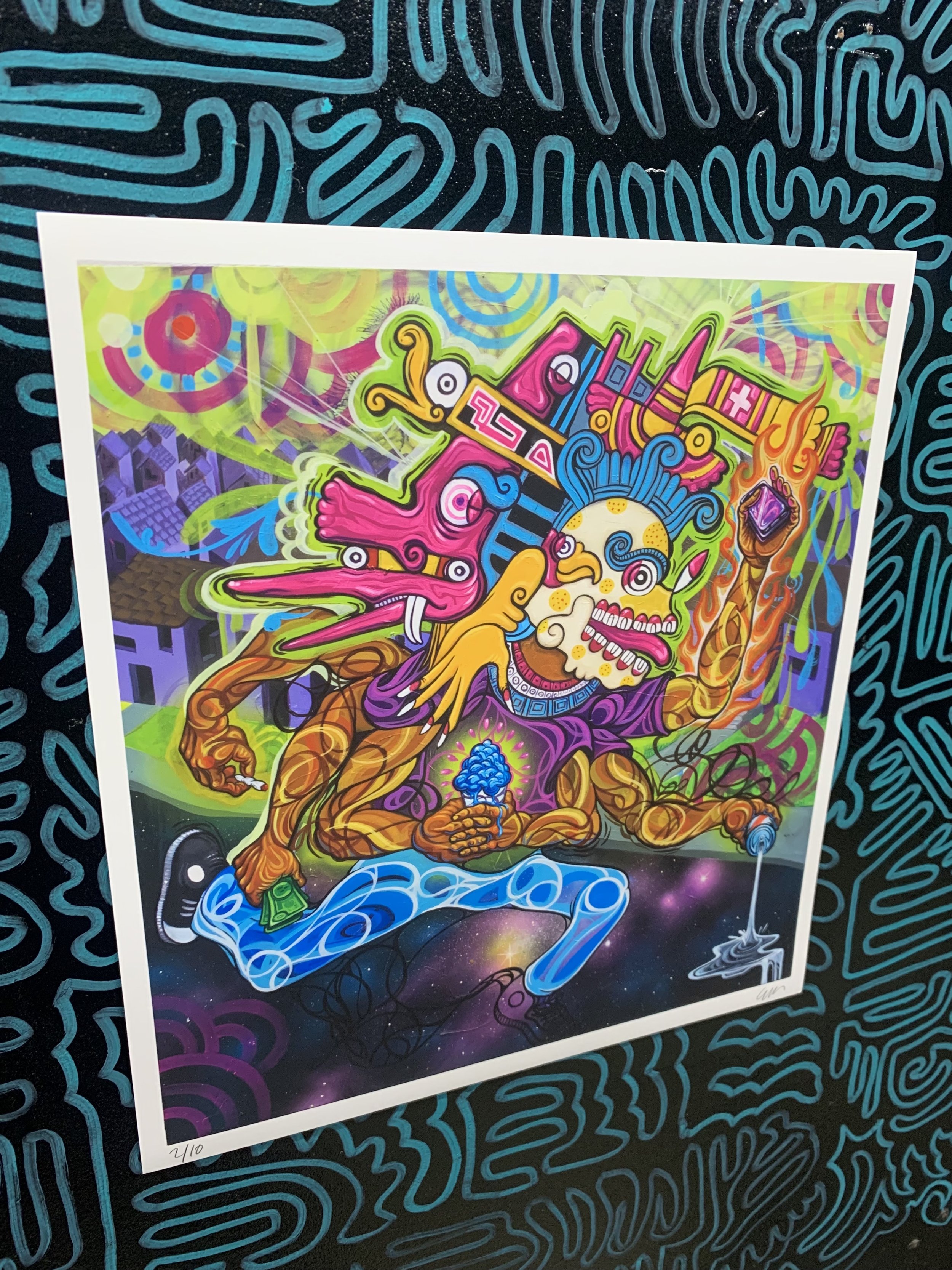 'Mictlantecuhtli v Quetzalcoatl' print
