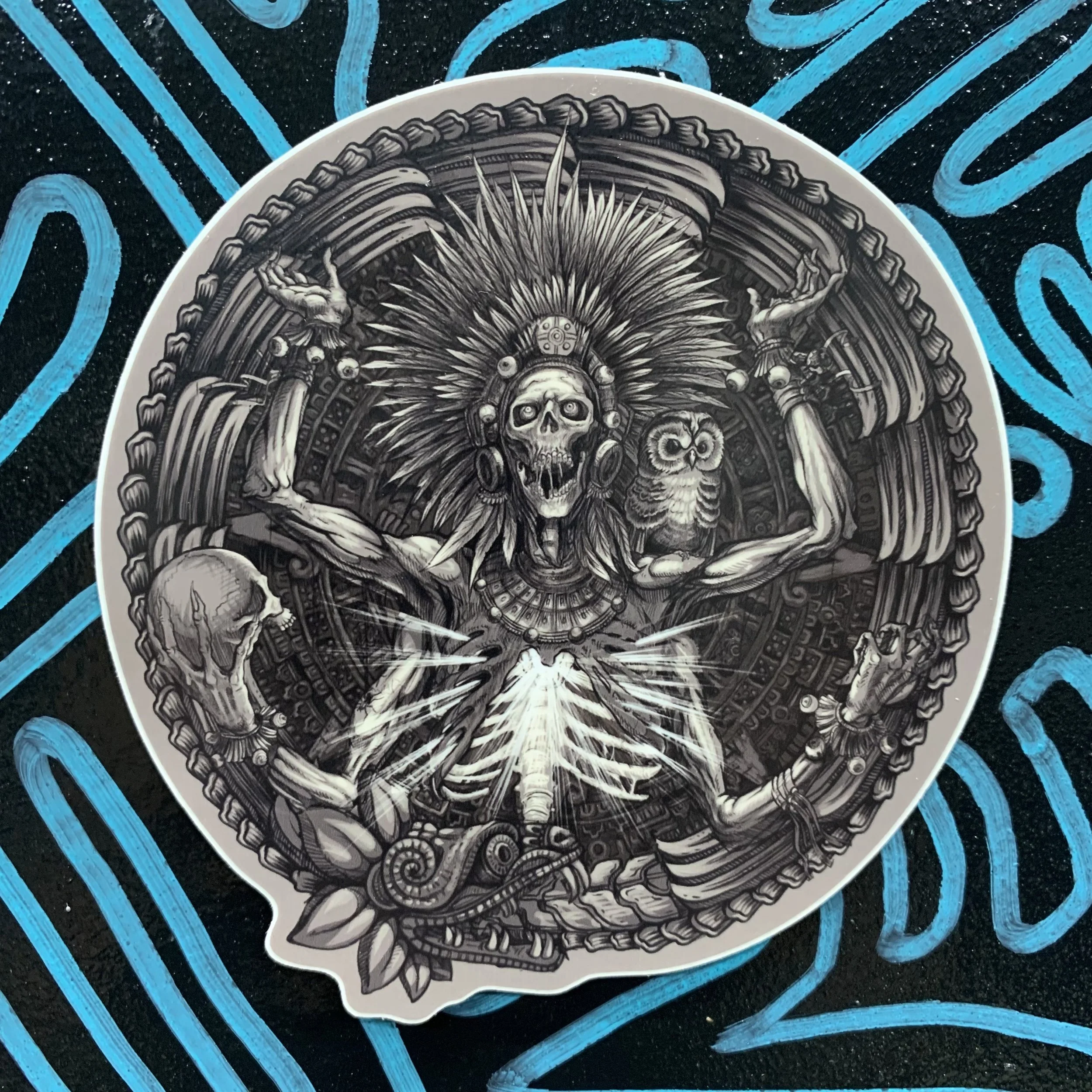 Mictlantecuhtli Ouroboros Sticker