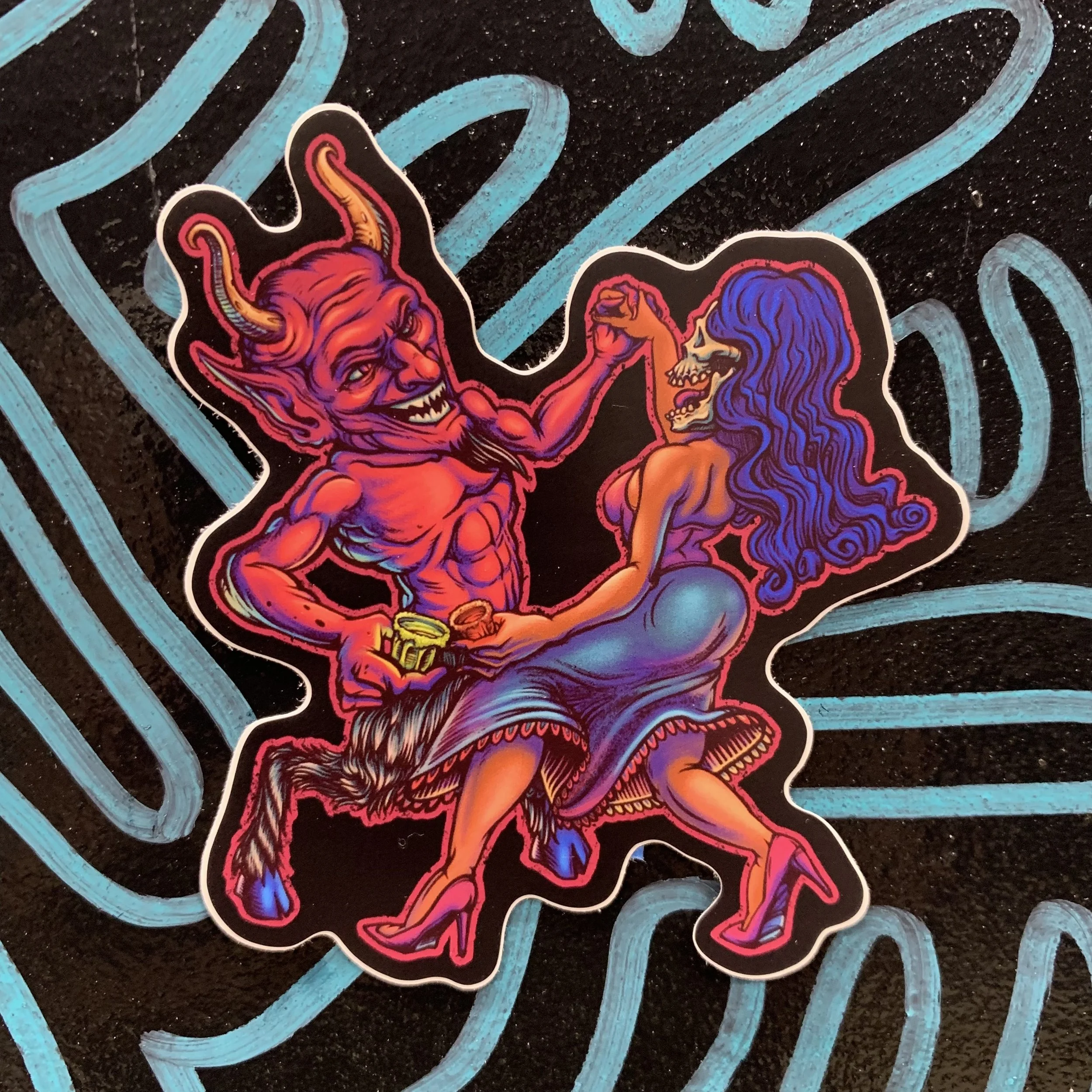 Dancing with the Devil Sticker