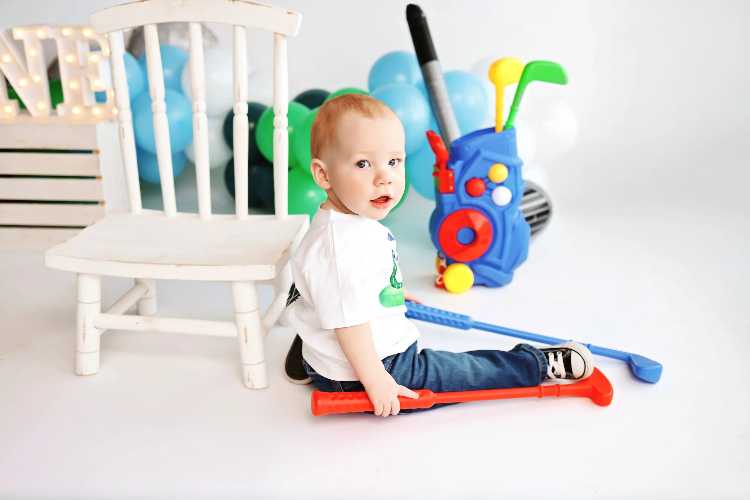 Hole In One 1st Birthday Session - Christopher Illinois Photographer