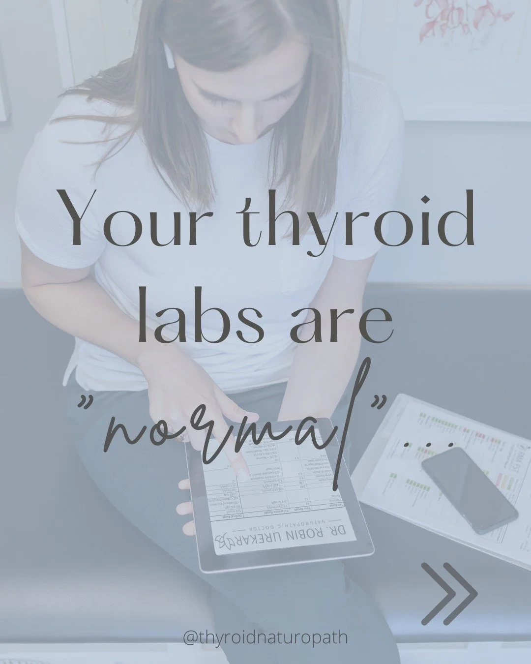 Your thyroid labs are “normal”...
So why do you still feel exhausted, foggy, and inflamed?
Thyroid antibodies can be elevated for 7–10 years before your thyroid levels ever change.
You can feel awful long before your thyroid labs