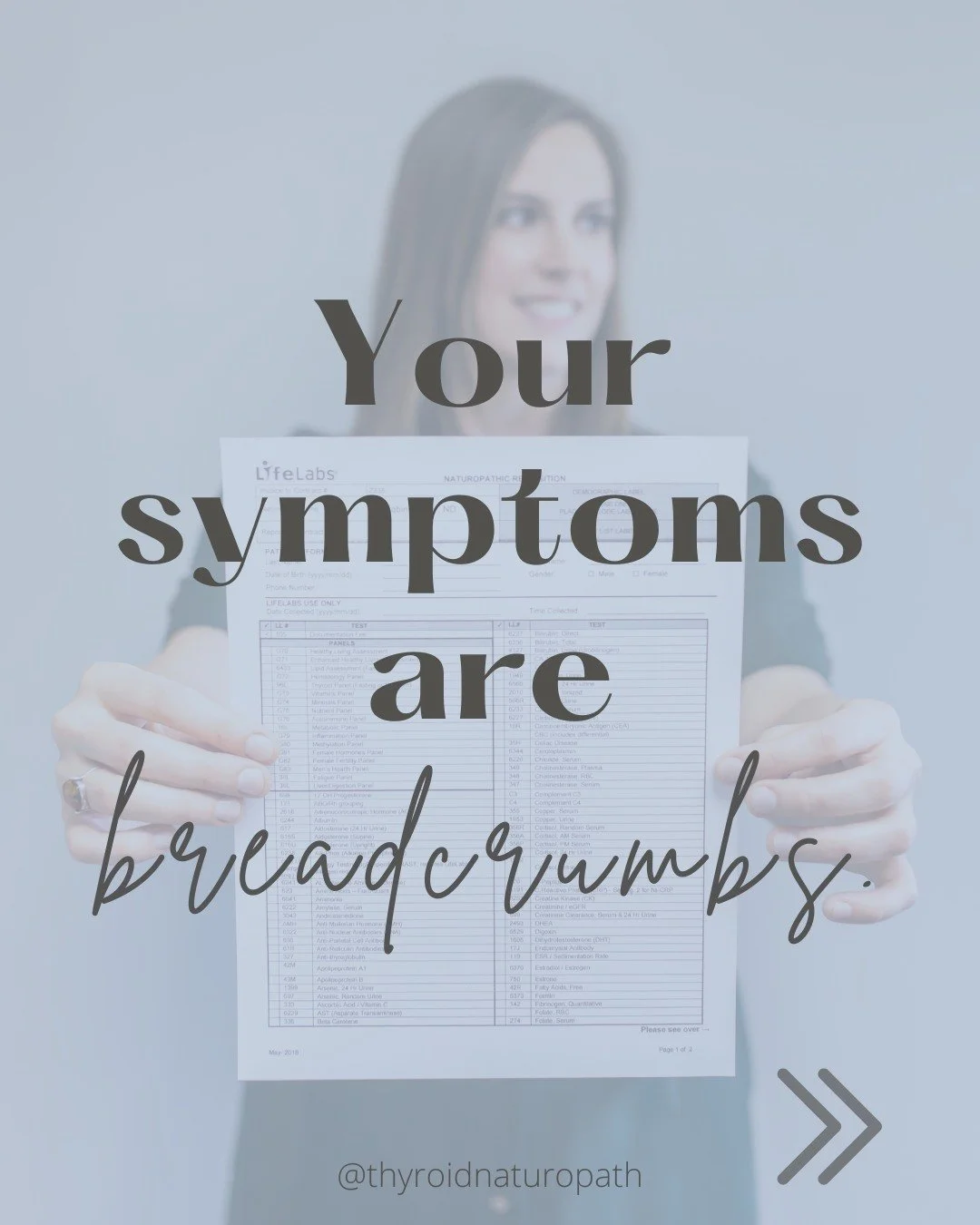 Symptoms are not random interruptions.

They are signals.

Clues.

Breadcrumbs your body leaves behind.

Your labs often carry those breadcrumbs too, revealing patterns that help explain why symptoms are happening, not just what they are.

Know Your 