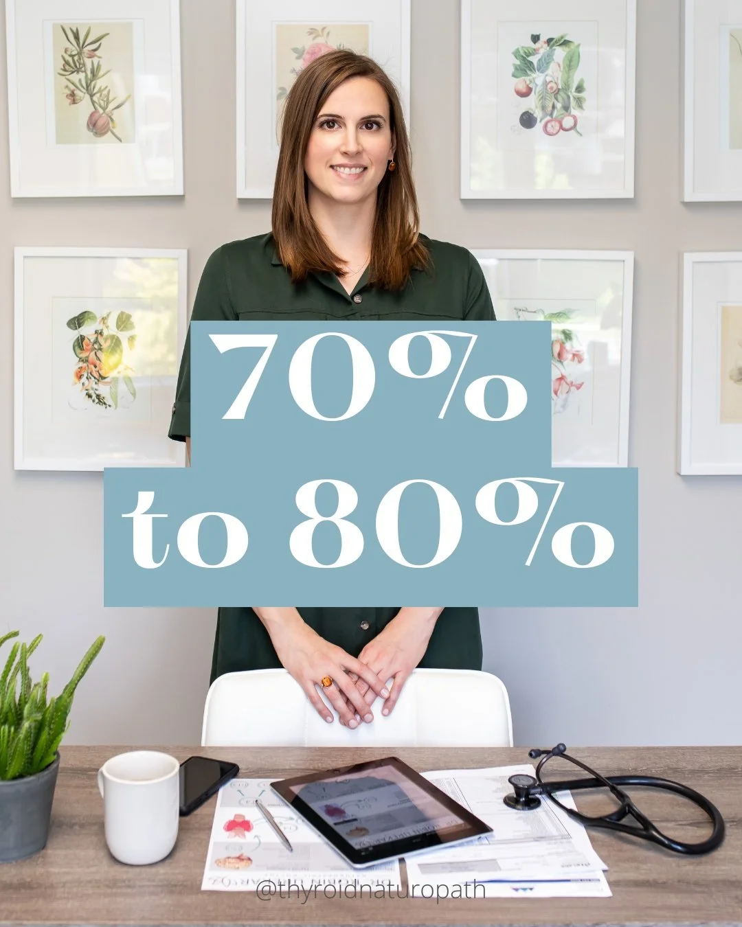 70 to 80% of your immune system lives in your gut.

So if you have a thyroid condition, and your gut lining has become more permeable than it should be (often called &ldquo;leaky gut&rdquo;), your immune system is being triggered constantly, even by 