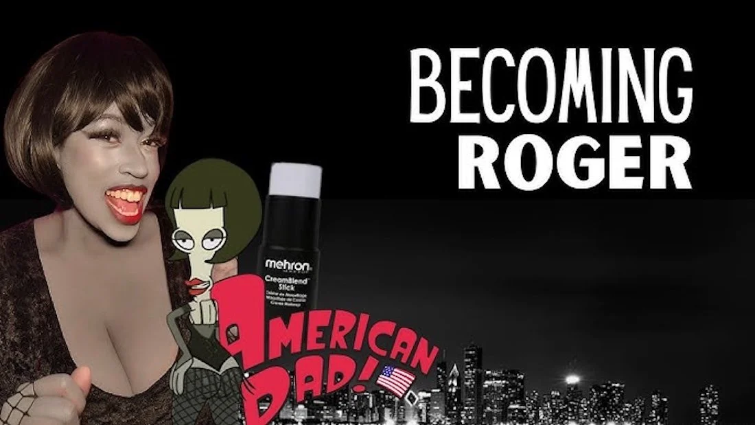 Andrea Riquena Becomes Roger from “American Dad!”