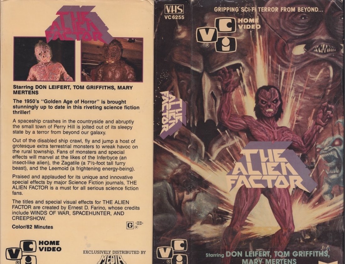 THE ALIEN FACTOR (1978) VHS sleeve
