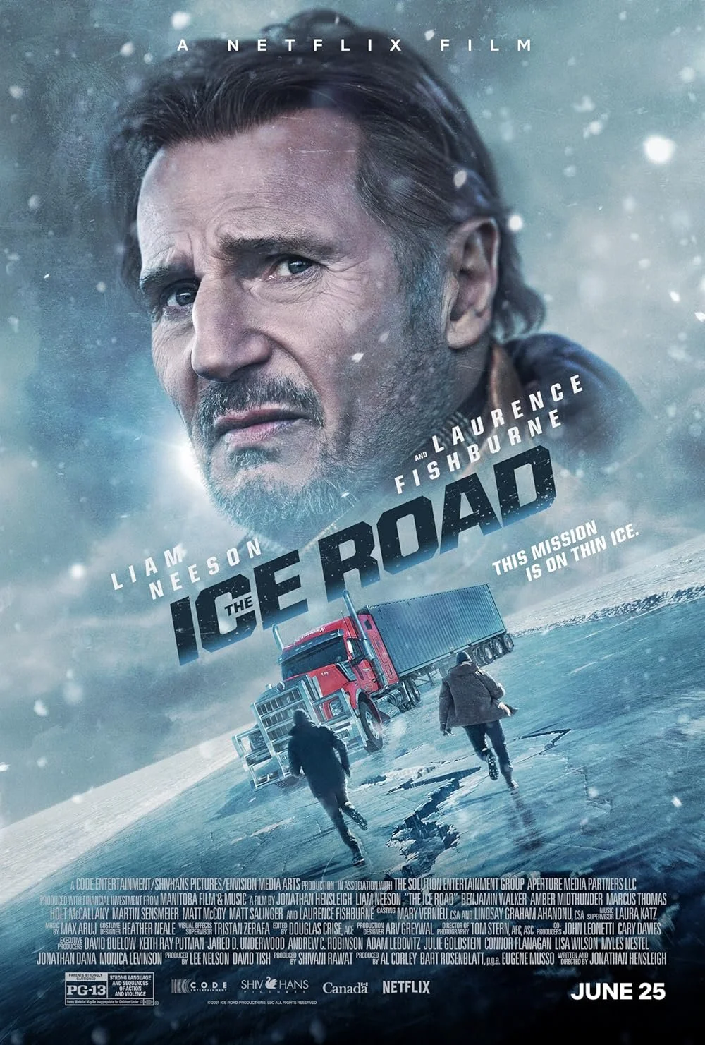 THE ICE ROAD (2021) movie poster