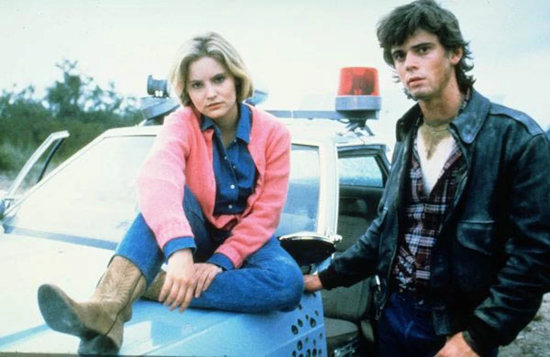 THE HITCHER (1986) Jennifer Jason Leigh and C. Thomas Howell