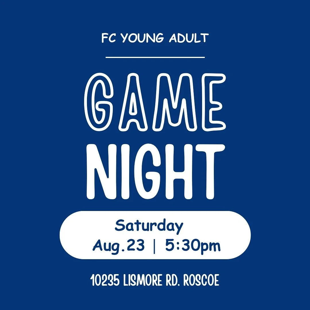 Young adults! We have a game night happening tomorrow night at 6:30! Food and drinks will be provided. Be sure to bring your favorite game and a friend!
DM for more info.