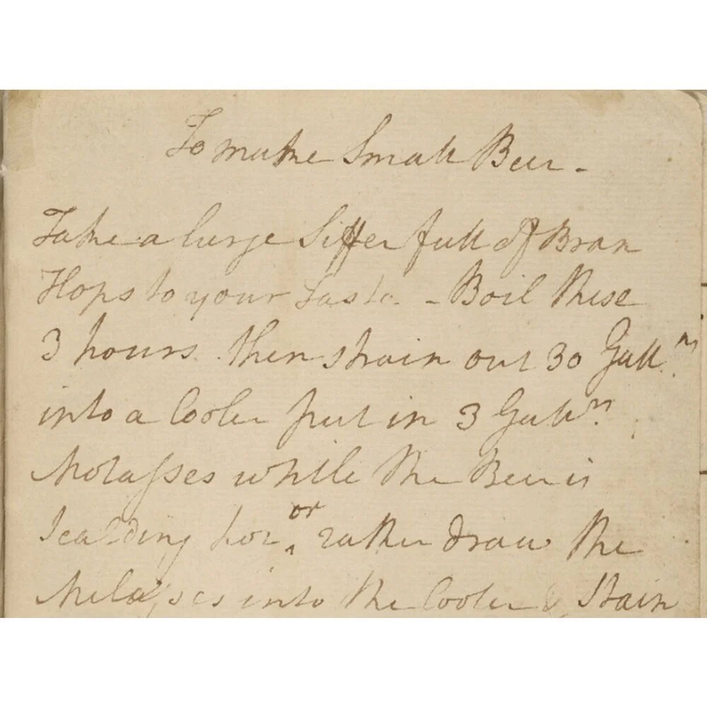 Last Page from the Colonel Washington’s military notebook with his small beer recipe. Image courtesy&nbsp;New York Public Library Archives.