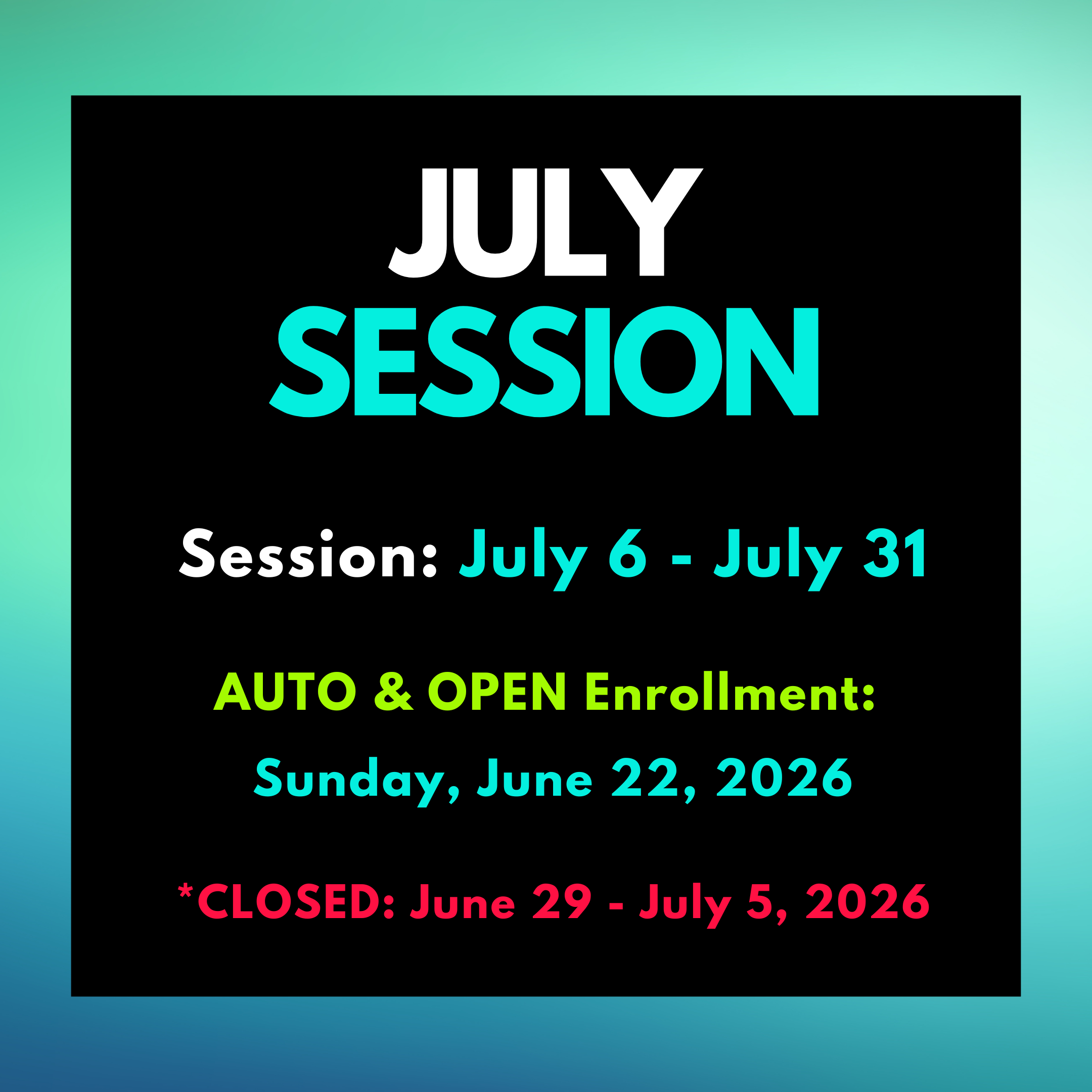 July Rec Session