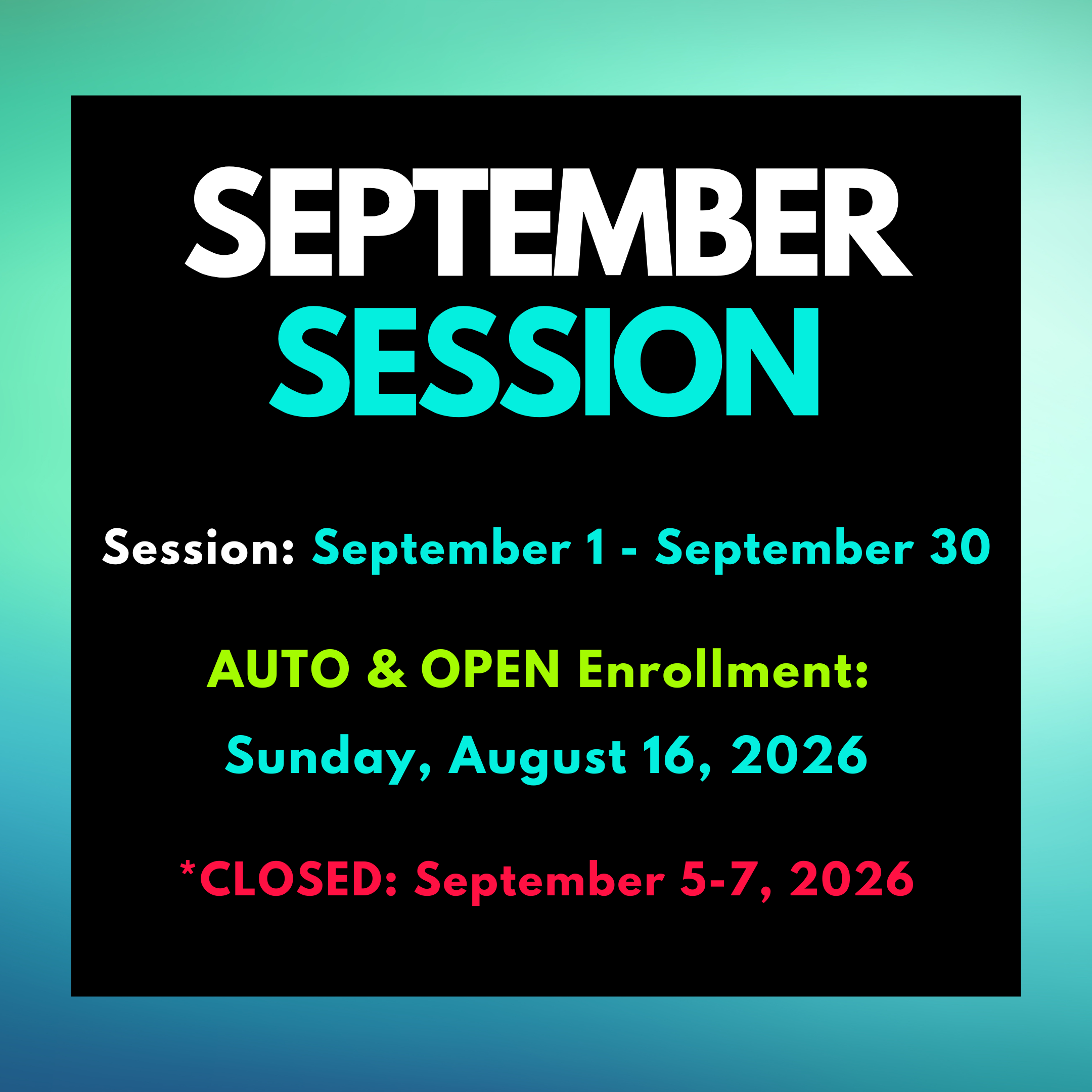 September Rec Session