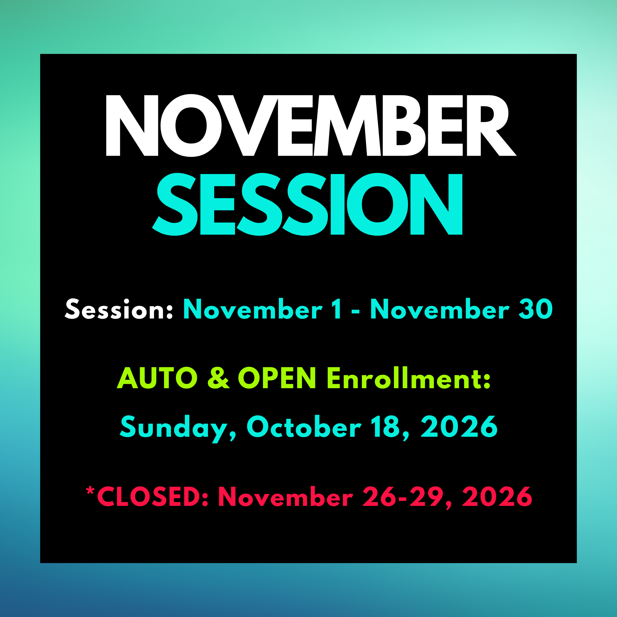November Rec Session