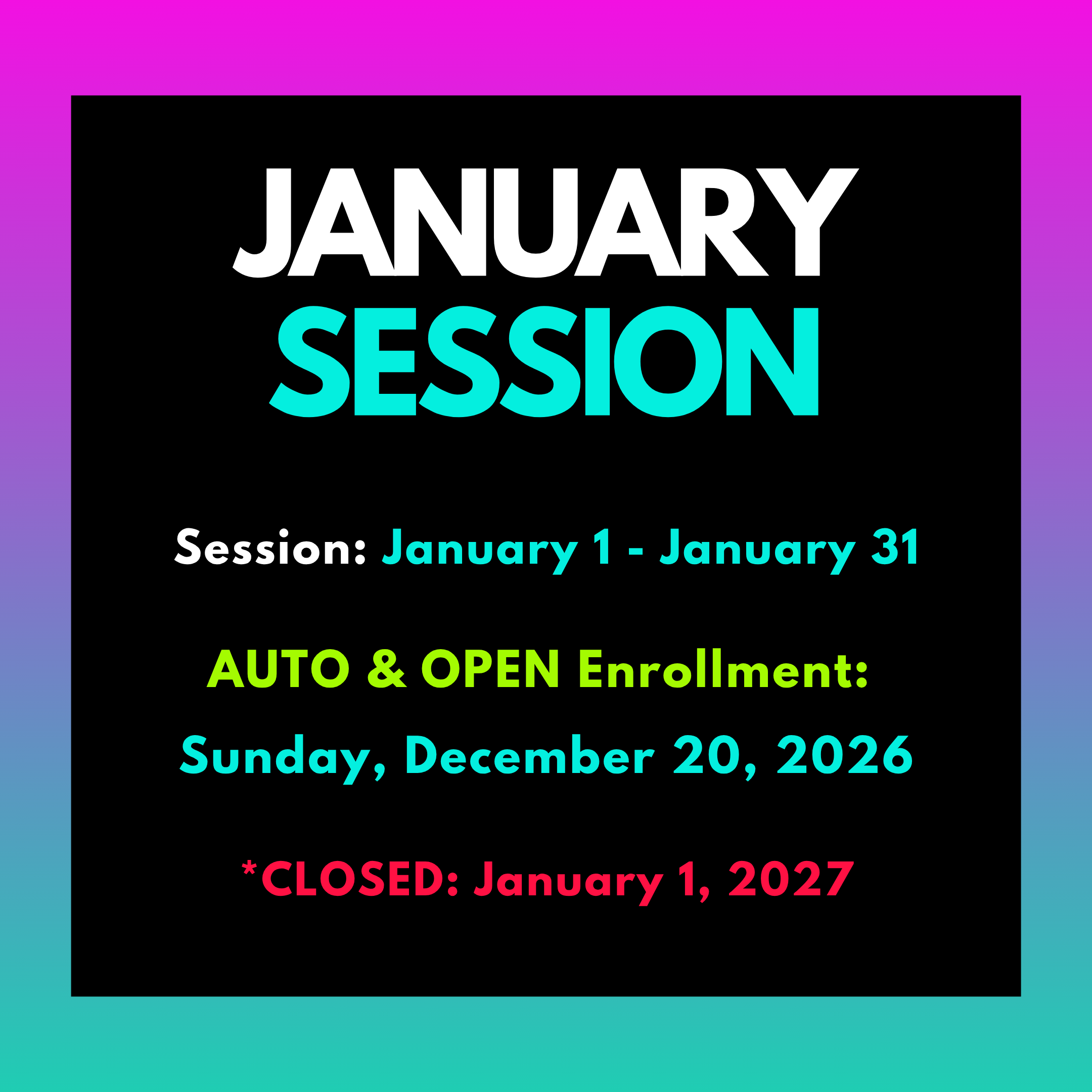 January Rec Session