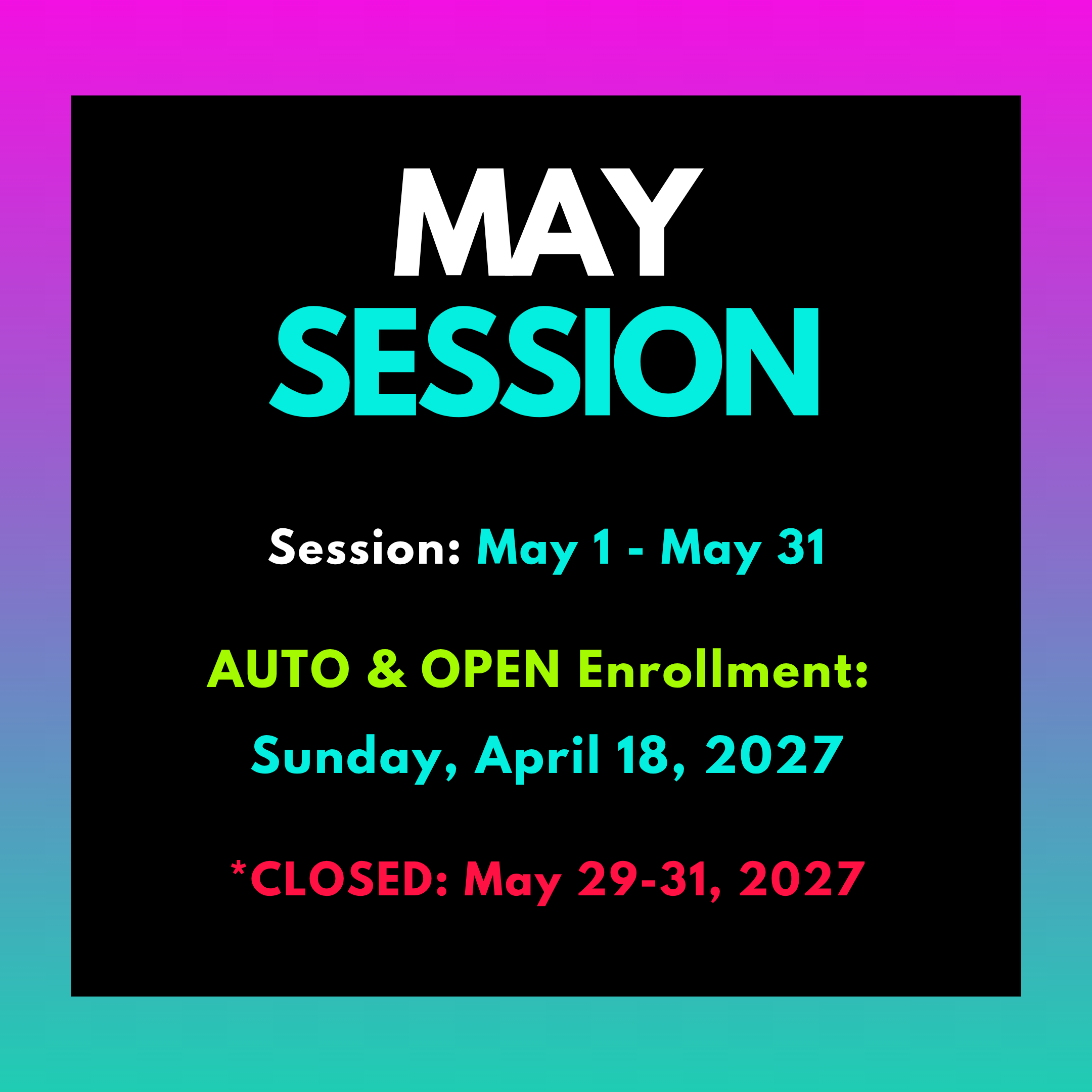 May Rec Session