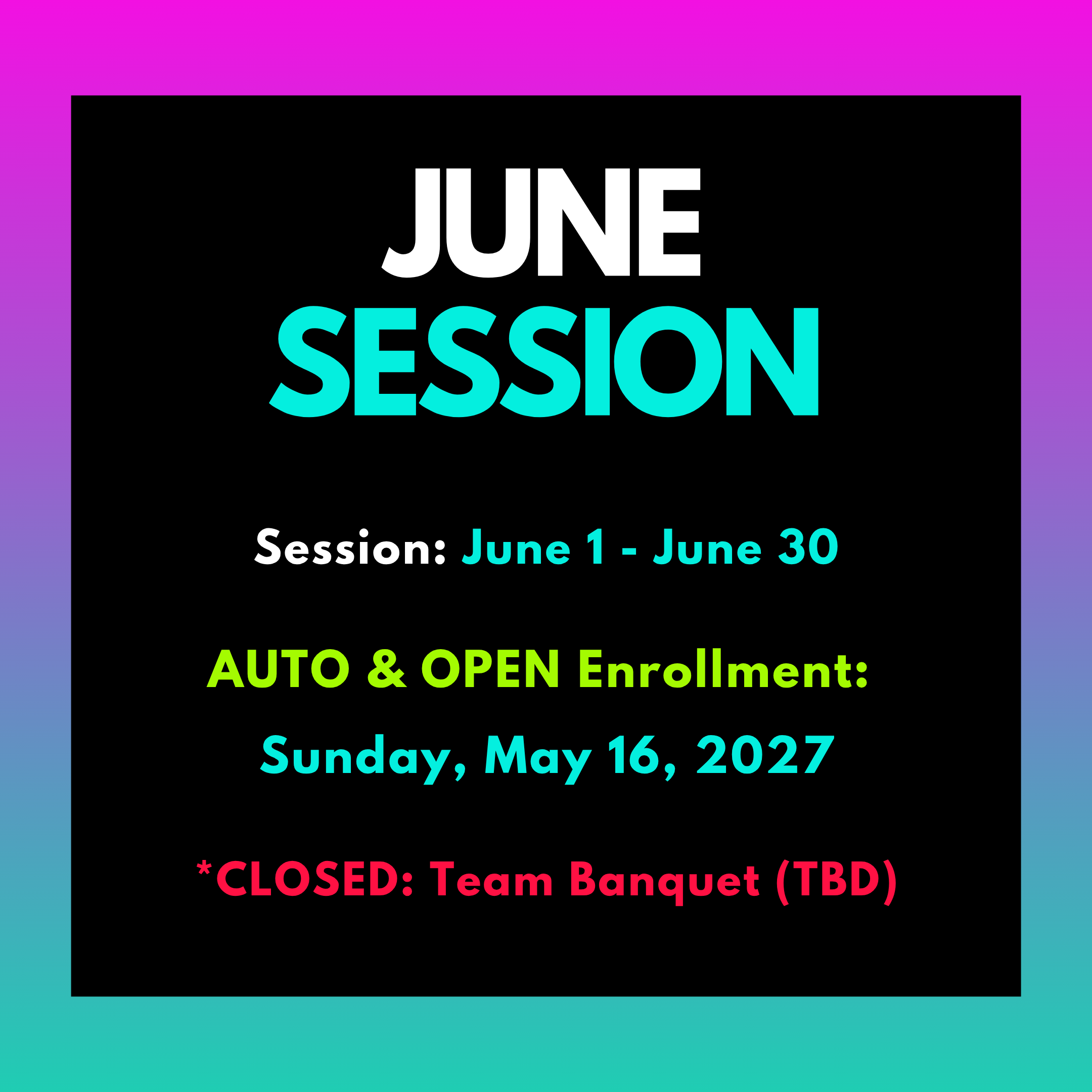 June Rec Session