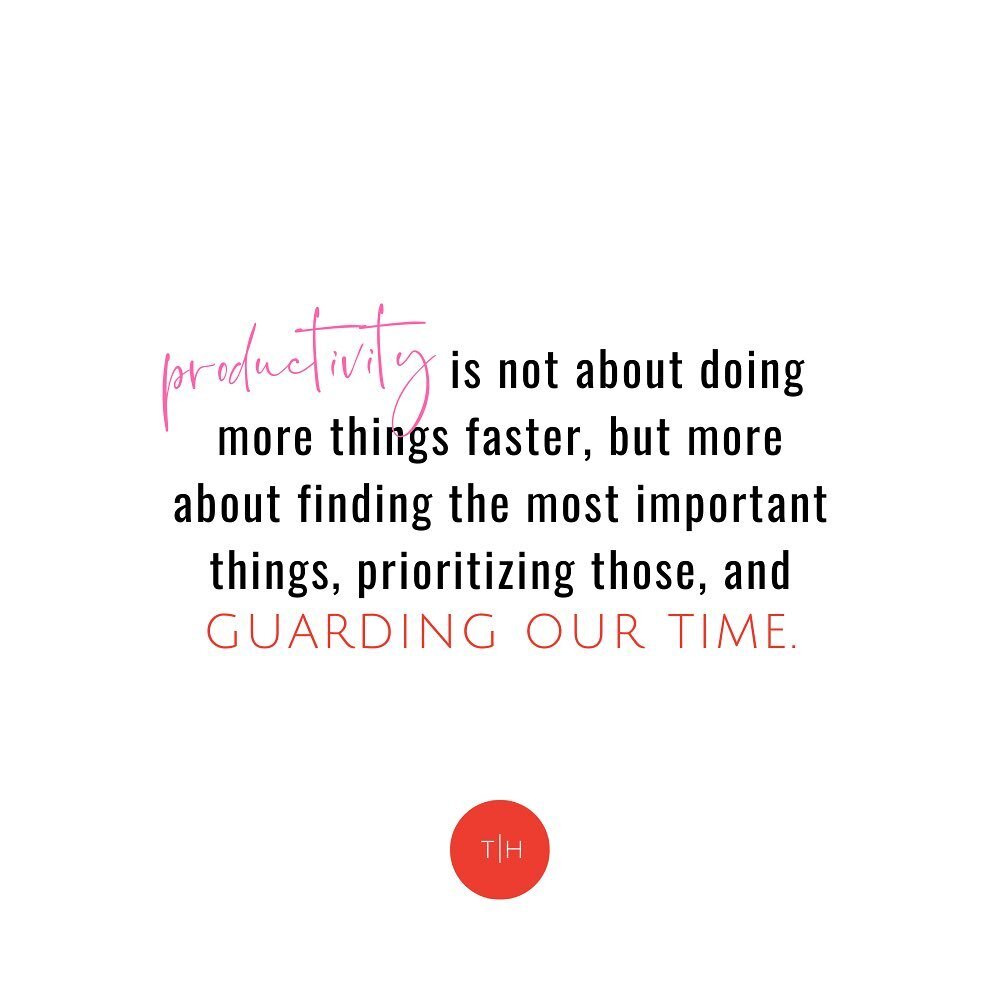 Productivity is not about doing more things faster, but more about finding the most important things, prioritizing those, and guarding our time.

We tend to say YES way too much! Especially as entrepreneurs. Whether it's fear of missing out or fear o