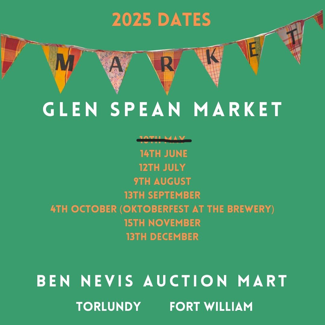 This week the the wee green hut in FW will only be open on Friday 10am-3pm. 

Saturday you can find us at the next Glen Spean Market: Producers &amp; Crafters . We'll be bringing our Lamb offers, Heather Honey and Handmade gifts. 

Stalls open from 1