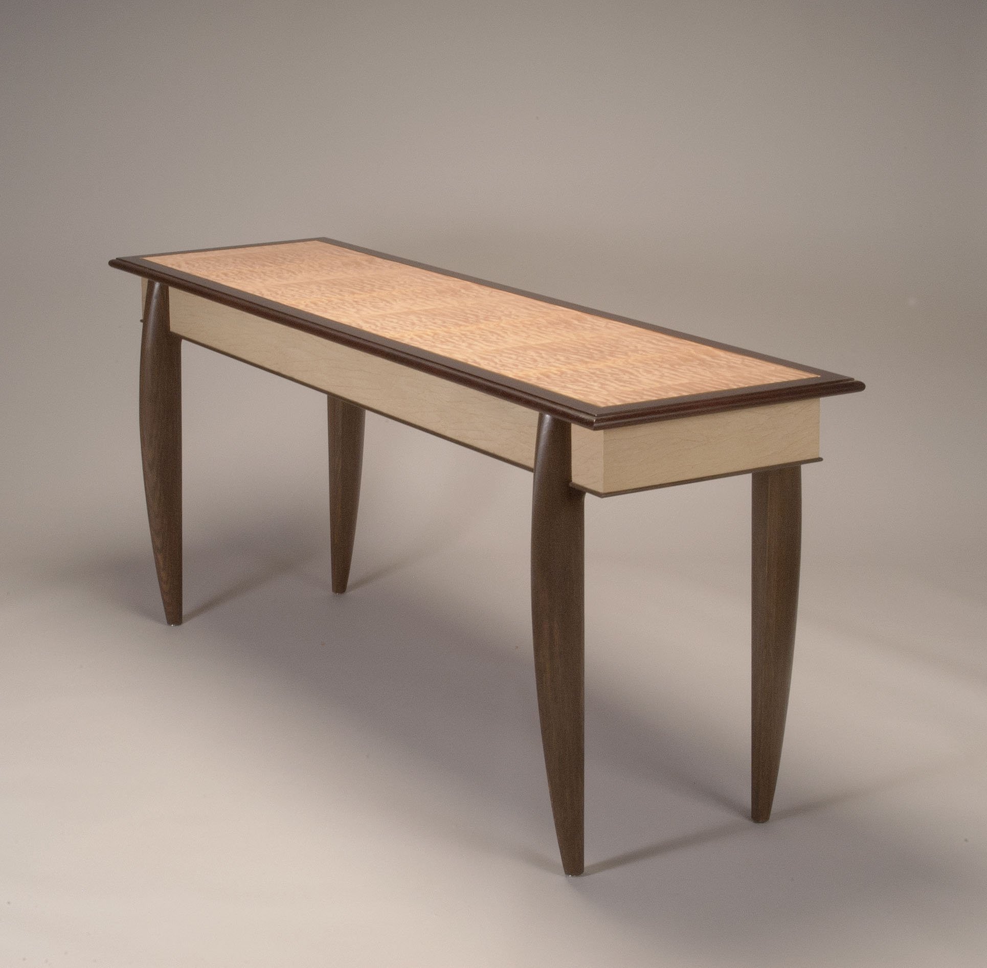 001117 Quilted maple console table side view.jpg